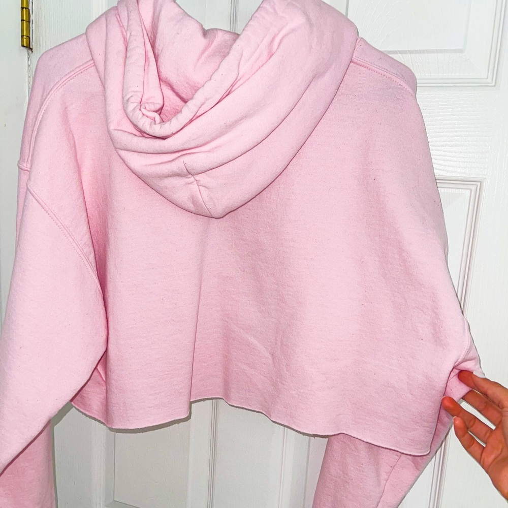 Pink Medium Crop Top Sweatshirt